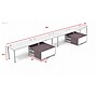 Boss Office Products Simple System 66"W Desk with Storage Cabinet, Driftwood, 4/Set (SGSD011-202)~#|#~581FF14A-4DD1-4DBE-B3282B3850B0AA7B_sc7