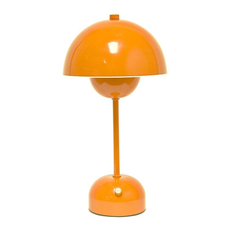 Simple Designs Mushroom Magic LED Table Lamp, Bright Orange (LD1069-BRO) image 1