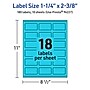 Avery Laser/Inkjet Multipurpose Rectangle Labels, 1-1/4" x 2-3/8", Bright Blue, 180/Pack (94227)~#|#~58231E0F-F72D-4485-B3CE05A4326CB809_sc7