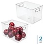 iDESIGN Plastic Storage Bin, 7.75" x 12"x 8", Clear, 2/Pack (28012M2)~#|#~582350D9-A39E-422C-A71E9898E9BEFACB_sc7