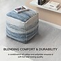 Anji Mountain Bar Harbor Fabric Square Pouf Ottoman (AMBPF035-1818)~#|#~58244506-DE17-499A-93907021BD1EBBC3_sc7