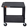Luxor TUFFY 2-Shelf Multi-Purpose Utility Cart with Electric Power, Black (WT26E)~#|#~582BC998-B982-4F28-962B2B91978F7286_sc7