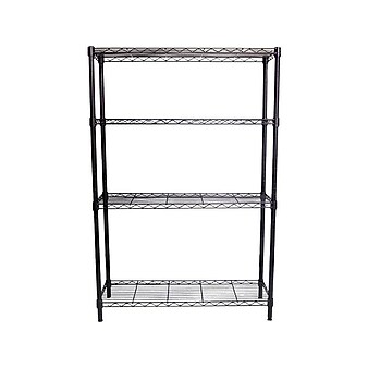 Whalen 4-Shelf Wire Unit, 36"W, Black (WS143654-4B)