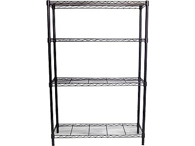 Whalen 4-Shelf Wire Unit, 36″W, Black (WS143654-4B) Sansujyuku sansujyuku.com