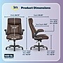 Serta Torrington Ergonomic Polyurethane Big & Tall Chair, 400 lb. Capacity, Dark Walnut Brown (52399-DBRN)~#|#~5834B3FB-0FB4-42C4-AA47BA4723585588_sc7