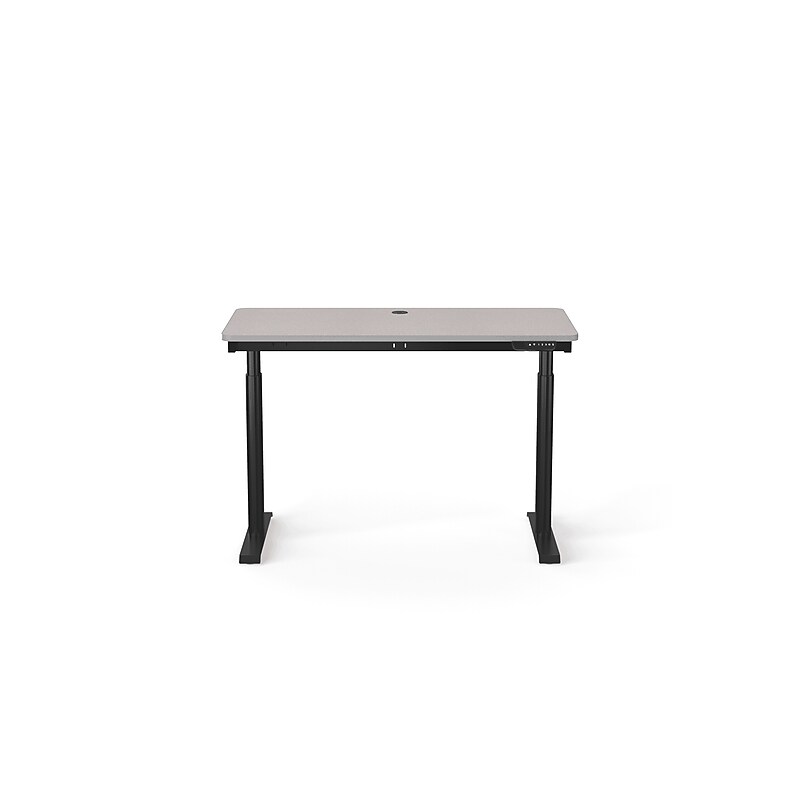 VersaDesk PowerLift 48"W Electric Rectangular Adjustable Standing Desk, Grey/Black (PLSDR4824-BG-APP) image 1