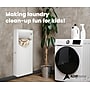 AdirHome Built-In Wall Laundry Hamper, White, 38.25" H x 7.25" W x 3.62" D~#|#~583AF2E9-B9CB-433A-BFFBD5010C2FA704_sc7