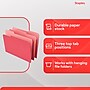 Staples File Folders, 1/3-Cut Tab, Letter Size, Red, 100/Box (ST224519-CC)~#|#~583B9E2F-2C51-469F-AE04FC8FE46ADA4C_sc7
