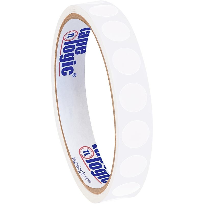 Tape Logic 1/2" Circle Inventory Label, White, 500/Roll (DL690E) image 1
