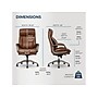 La-Z-Boy Nova Ergonomic Polyurethane Swivel Executive Chair, Cognac (52372-CBRN)~#|#~583EE313-4A3C-47B0-8A20AA23D31E3FFB_sc7