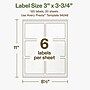 Avery Hemp Rectangle Laser/Inkjet Multipurpose Labels, 3" x 3-3/4", Off-White (120/Pack)~#|#~5845918B-E0BC-46CA-8E7D22175EAD7FAB_sc7