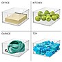iDESIGN Medium Stackable Plastic Storage Bin with Handles, Clear (40254)~#|#~585C7B85-5998-47BC-9D0092AF2BB4C837_sc7