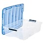 Iris 26 Qt. Latch Lid Storage Tote, Clear/Navy, 6/Carton (100364-CT)~#|#~585CE04A-061D-4FBD-84D07E11F3AB5EB7_sc7