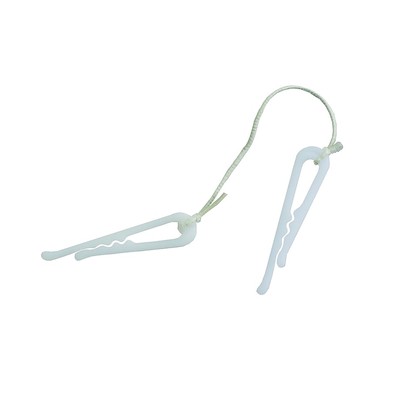 Nahanco Tie Back Clip, White, 100/Carton (TIE BK) image 1