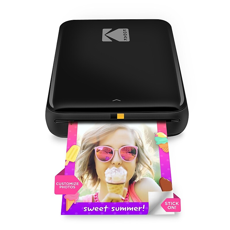 Kodak Step Mobile Zero Ink Instant Photo Printer, Single-Function, Black (RODMP20AMZBL) image 1
