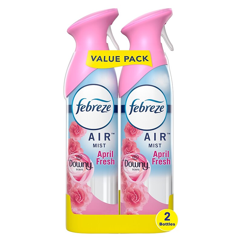 Febreze Odor-Fighting Air Freshener, Downy April Fresh Scent, 8.8 oz., 2/Pack (97812) image 1