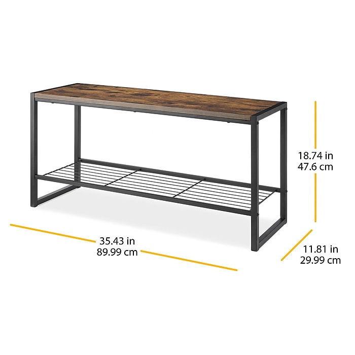 Whitmor Metal Bench, Brown (6764-9965-SIOC) | Staples