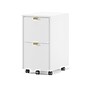 Whalen Breenly 2-Drawer Mobile Vertical File Cabinet, Letter/Legal Size, 28"H x 16"W x 20.63"D, Off-White/Gold (SPUS-BRMF-WH)~#|#~58690C6A-66B1-4CF5-80FE4342C89CC16D_sc7