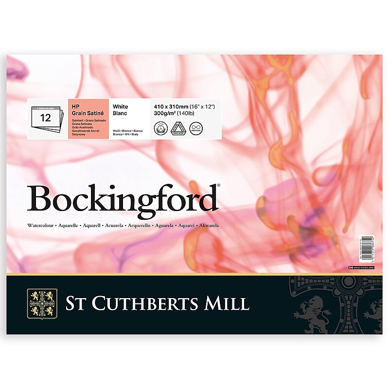 St Cuthberts Mill Bockingford 16" x 12" Watercolor Sketch Pad, 12 Sheets/Pad (STCT45330001011E) image 1