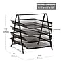 Mind Reader Metal Mesh Front Loading Letter Tray, Letter/Legal Size, Black (4TPAPER-BLK)~#|#~586B44F1-634C-4B11-BE777C660E30DB1B_sc7