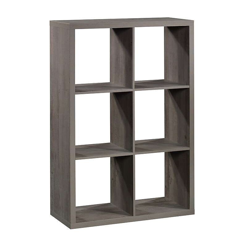 Sauder Select 44"H 6-Shelf Cube Organizer, Mystic Oak (431285) image 1