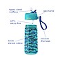 bentgo Kids Shark Plastic Water Bottle, 15 oz. (BGKDCP1-SHK)~#|#~586E4297-A6A9-4A3A-A88ED9463893C757_sc7