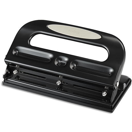 Staples Circle 3-Hole Punch, 30 Sheet Capacity, Black (24549 Staples Circle 3-Hole Punch, 30 Sheet Capacity, Black (24549