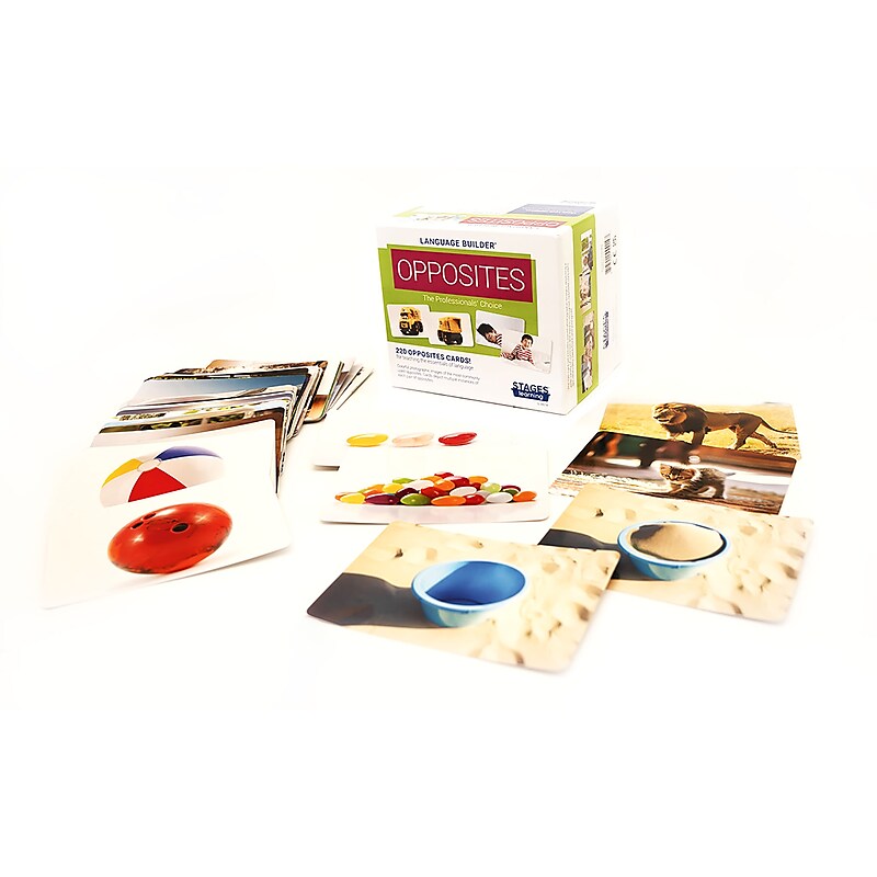 Stages Learning Materials Language Builder Flash Cards, Opposites, 220/Set (SLM014) image 1