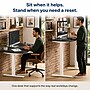 Uncaged Ergonomics Rise Up 60"W Electric Adjustable Bamboo Standing Desk, Black/White (RUWBK)~#|#~5876E30B-4F21-48F4-A98DBCD7C5485C3C_sc7