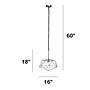 Lalia Home 1 Light 16" Metal Wire Paragon Hanging Ceiling LED Pendant Fixture, Antique Brass (LHP-3003-AB)~#|#~5878D99F-91F8-483F-A8129B75D082A399_sc7