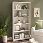 Bush Furniture Cabot 66"H 5-Shelf Bookcase with Adjustable Shelves, Linen White Oak (WC31166)~#|#~587A9E4C-6431-4C54-890141437F0B8D51_sc7