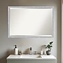 Amanti Art Grace Brushed Nickel Narrow Frame Wall Mirror, 26" x 38" (A42675343056)~#|#~587B4022-DED4-4997-989BB853D209FD6E_sc7