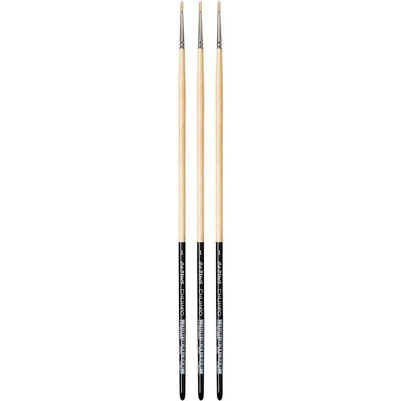 da Vinci CHUNEO Oil Synthetic Hog Round Brush, 3 /Pack (DVXVA77291-3) image 1