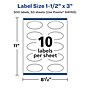 Avery Laser/Inkjet Multipurpose Oval Labels, 3" Dia, Glossy White, 500/Box (94055)~#|#~58803161-AB7D-4CD0-85BBD6A2CFAE0361_sc7