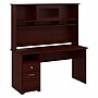 Bush Furniture Cabot 60"W Computer Desk with Hutch, Harvest Cherry (CAB042HVC)~#|#~588240CB-46A3-405C-82F90BD8593FC67D_sc7