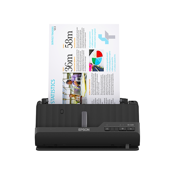 Epson WorkForce ES-C220 Duplex Sheetfed Scanner, Black (B11B272202) | Staples Epson WorkForce ES-C220 Duplex Sheetfed Scanner, Black (B11B272202) | Staples