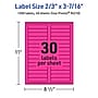 Avery Rectangle Laser/Inkjet Multipurpose Labels, 2/3" x 3-7/16", Neon Magenta (1200/Box)~#|#~588D9D4B-6D75-4CE8-B36C3324114233A8_sc7