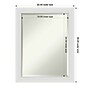 Amanti Art Flair Soft White Narrow Frame Wall Mirror, 28" x 22" (A42674960844)~#|#~588FCEA4-3853-44CF-A02D6ABFBB68BBF8_sc7