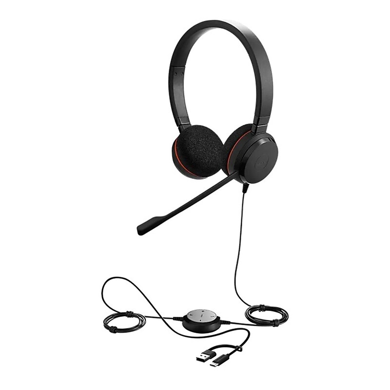 Jabra Evolve 20SE Wired Noise Canceling Stereo Headset, USB, UC Certified (4999-829-489-01) image 1