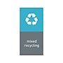 simplehuman Mixed Recycling Magnetic Sorting Label, 8" x 4", Blue/Gray, 2/Pack (KT1171)~#|#~5898BFCA-1EA7-4309-9F5B40FA648B9A51_sc7