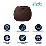 Flash Furniture Cotton Twill Small Solid Kids Bean Bag Chair, Brown~#|#~5899B5B6-CD0B-475C-BAA3E90982D84EAB_sc7