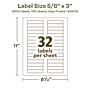 Avery EcoFriendly Laser/Inkjet Rectangle Multipurpose Labels, 5/8" x 3", White, 3200/Box (94214)~#|#~5899EAA5-16FB-4370-A3389F8582E47FF8_sc7