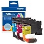 Brother LC504 Cyan/Magenta/Yellow Standard Yield Ink Cartridges, 3/Pack (LC5043PK)~#|#~58A3795A-5F2F-4E55-982522A4E5B1D189_sc7