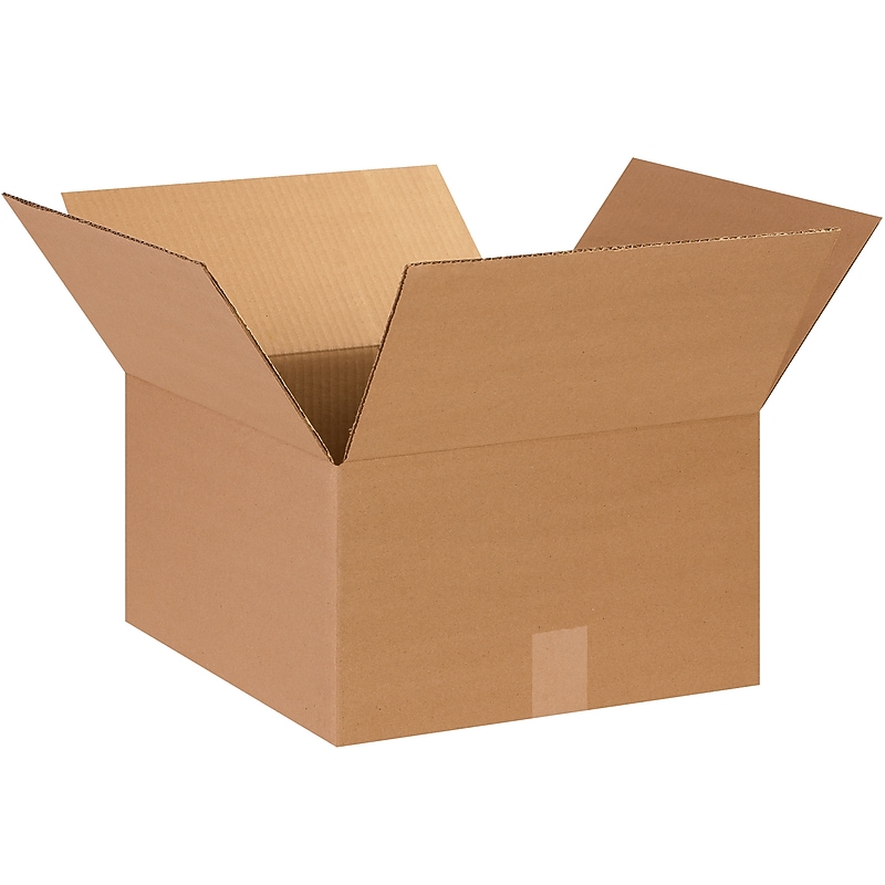 14" x 14" x 8" Corrugated Kraft Boxes, 25/Bundle (BS141408X) image 1
