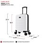 InUSA Trend 20" Hardside Carry-On Suitcase, 4-Wheeled Spinner, TSA Checkpoint Friendly, White (IUTRE00S-WHI)~#|#~58ACDDFE-6F60-487B-81E63A1D9E0FE2F9_sc7
