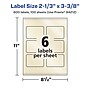 Avery Pearlized Ivory Rectangle Multipurpose Labels, 2-1/3" x 3-3/8", Ivory, 600/Box (94212)~#|#~58B16660-5315-409E-9F57B062BE4B9A37_sc7