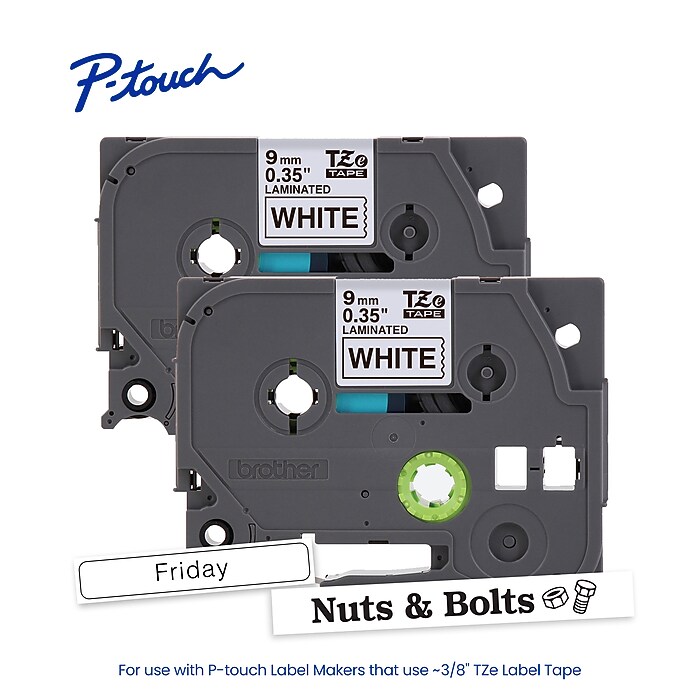 peee★　BK Brother P-touch Laminated Label Tape, ~3/8