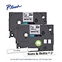 Brother P-touch Laminated Label Tape, ~3/8" x 26.2', Black on White, 2/Pack (TZe2212PK)~#|#~58B357D4-6D64-4968-A1E91D9EB8D2EF05_sc7