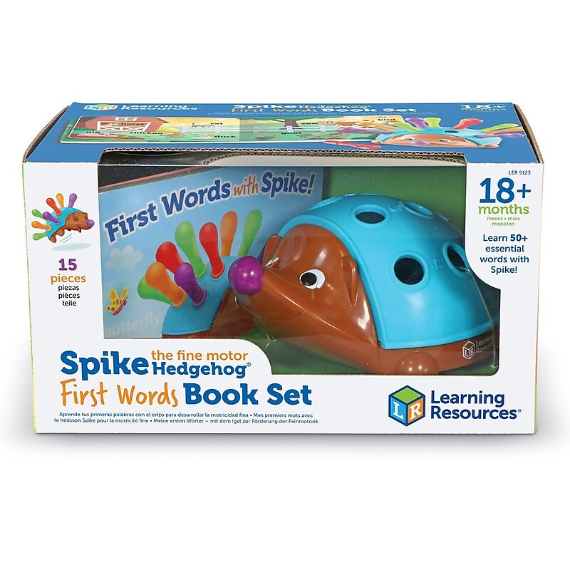 Learning Resources Spike the Fine Motor Hedgehog First Words Set (LER9123) image 1