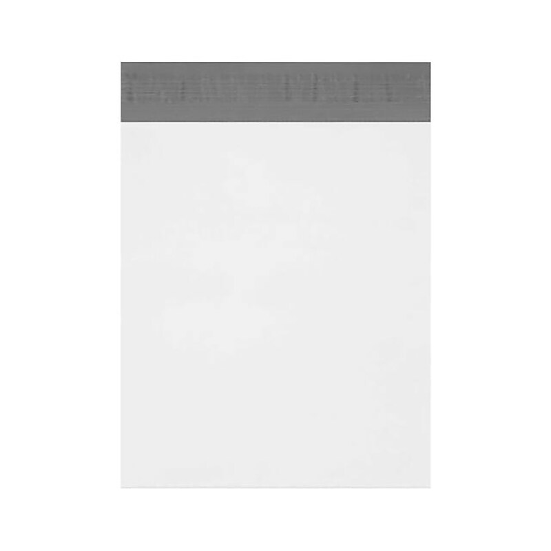 11" x 13" Self-Sealing Poly Mailers, White, 100/Carton (EPM11134) image 1